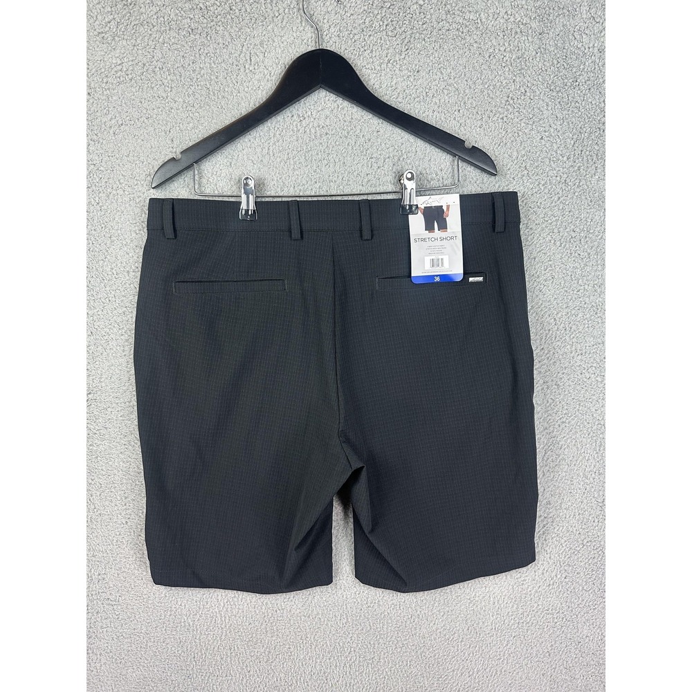 Greg Norman Stretch Short Mens 36 Black Golf Shorts 4 Way Stretch 9 Inseam New